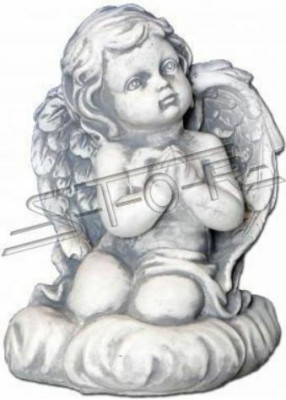 Grabengel Klassisch Kreuz Grab Deko Grabschmuck Dekoration Stein Statue