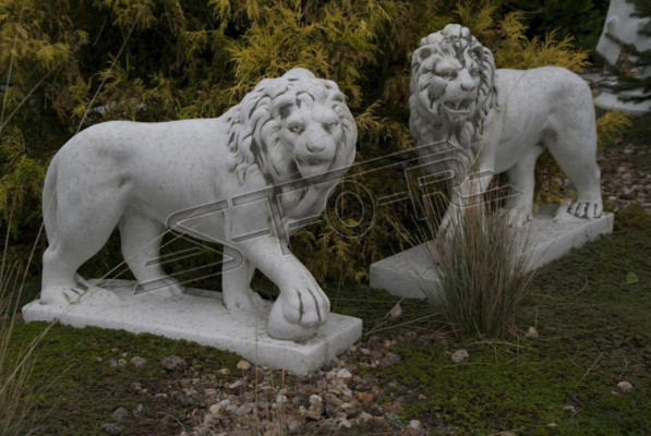 Löwe Gartenfigur Terrassen Garten Skulptur Figuren Skulpturen