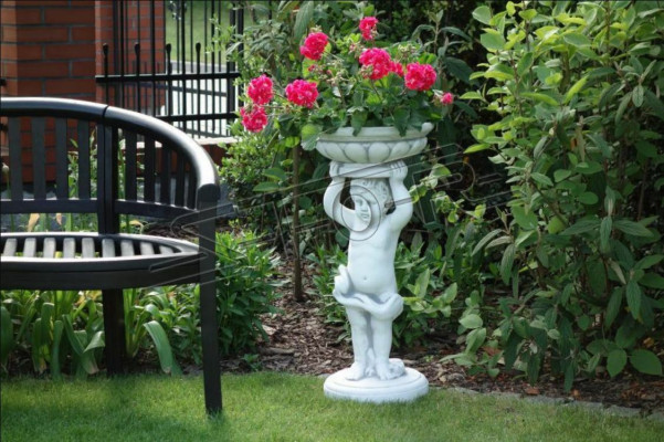 Natur Blumenkübel Pflanz Kübel Dekoration Blumentöpfe Garten Vasen Figur