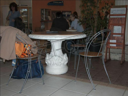 Stein Tisch Terrase Garten Dekoration Möbel Edles Antik Stil Design