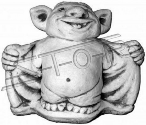 Troll 20cm Skulptur Design Figur Statue Garten Figuren Statuen