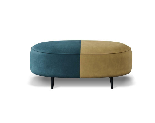 Design Hocker Oval Chesterfield Pouf Fußhocker Möbel Polsterhocker Sitzhocker