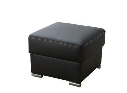 Moderner Hocker Bank gepolsterte Fußstütze Eckhocker in schwarz Ottomane Hocker