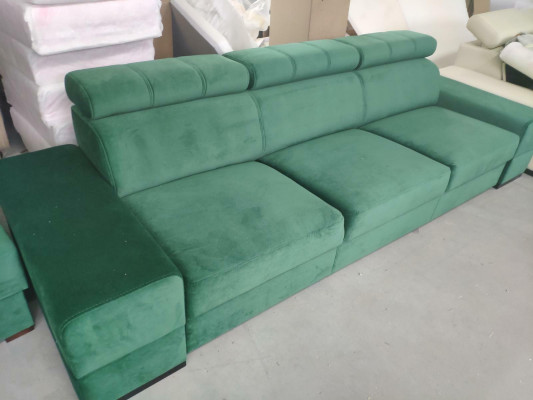 Design xxl Couchen Sofa 4 - Sitzer Couch Leder Polster Weiß Luxus Sofa Viersitz