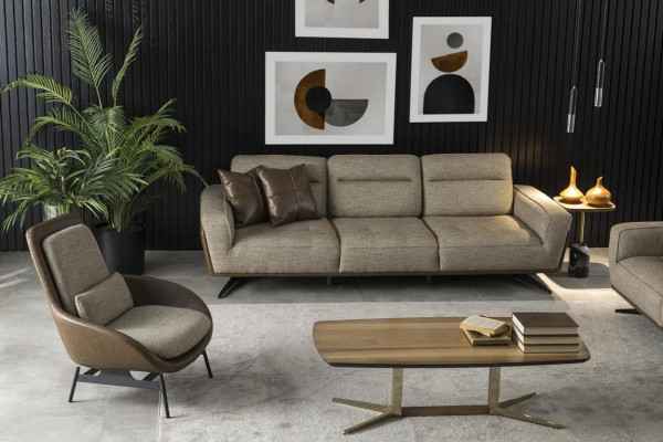 Gemütliche Couch 260cm Big Sofa Couchen Sofas Stoffsofa Textil Wohnzimmer