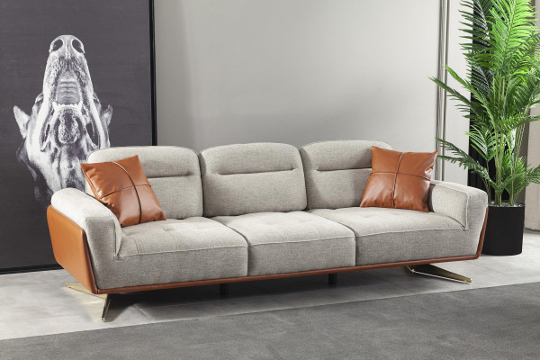 Gemütliche Couch Wohnzimmer 260cm Big Sofa Couchen Sofas Stoffsofa Textil