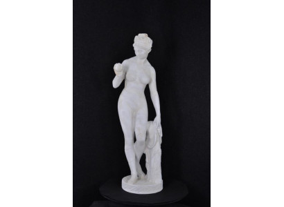Antik Marmor Stil Statue Eva mit Apfel XXL Figur Statuen Skulptur Deko PG0346