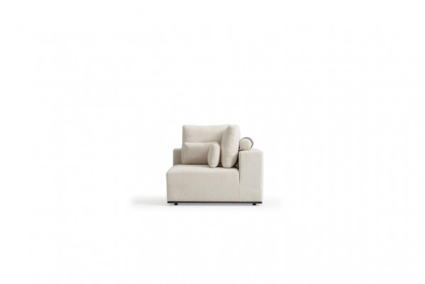Weißes Polstersofa Moderne Couch Dreisitzer Textilöbel Holzgestell Neu