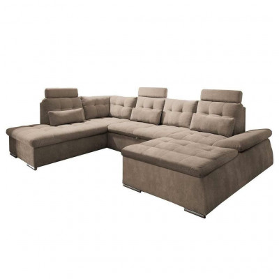 Bettfunktion Ecksofa U-Form Sofa Couch Design Couch Polster Textil Modern