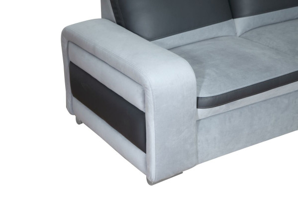 Ecksofa Eck Wahl Leder Stoff Polster Textil Bett Kasten Couch Sofa Ecke