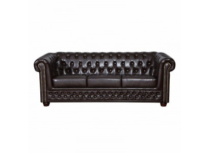 Chesterfield Sofagarnitur Sofa 3+1 Couch Polster Set Sofas Couchen Leder Möbel