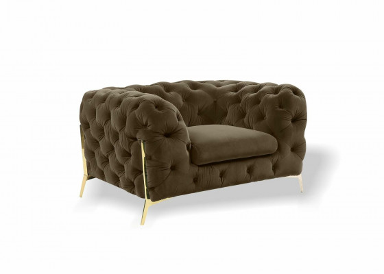 Chesterfield Ohrensessel Sessel 1 Sitzer Sofa Couch Polster Couchen Textil Neu