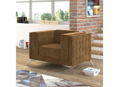 Chesterfield Sessel Fernseh Couch 1 Sitzer Sofa Stoff Couchen Polster Textil