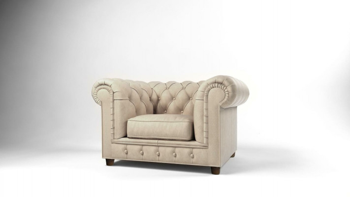Edler Design Chesterfield Polster Sessel Fernseh Sitz Lounge Club Textil
