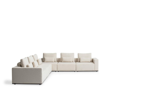 L-Form Weiße Couch Wohnzimmerkombination Ecksofaset Eckcouchgruppe