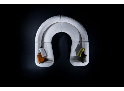 Designes Ecksofa U-Form Polster Wohnzimmer Loungesitzgruppe