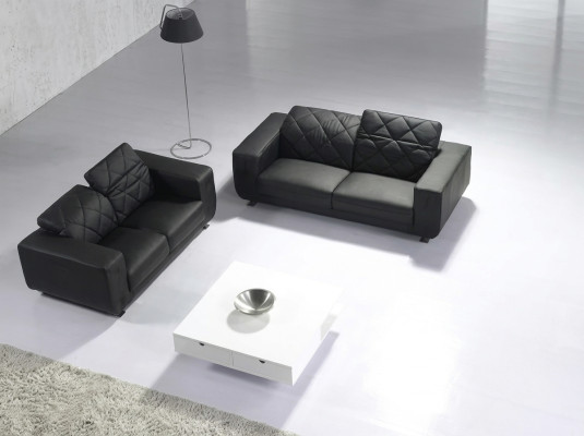 Ledersofa Wohnlandschaft 3+2 Sitzer Garnitur Design Modern Sofa Leder