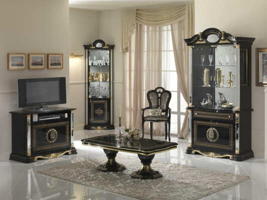 Wohnzimmer Set Vitrine Kommode Spiegel Esstisch Design Schrank Möbel