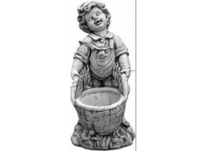 Blumenkübel Natur Pflanz Kübel Dekoration Garten Blumentöpfe Vasen Figur