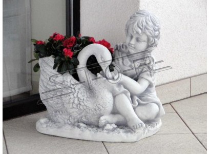 Blumenkübel Pflanz Kübel Dekoration Garten Blumentöpfe Natur Vasen Figur