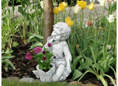 Blumenkübel Pflanz Kübel Dekoration Natur Garten Blumentöpfe Vasen Figur