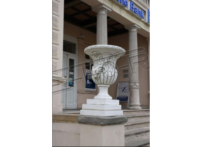 Blumenvase Blumen Kasten Garten Deko Stein Dekoration Antik Stil Blumen