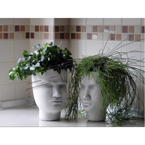 Design Blumentopf Top Planz Kübel Gefäß Figur Töpfe Deko Gesicht Skulptur