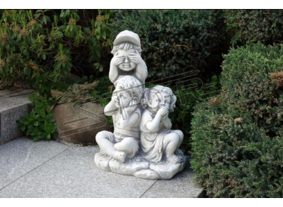 Figur Skulptur Spielende Kinder Garten Skulpturen Figuren Statuen