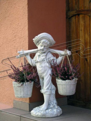 Figur Weiß Blumenkübel Pflanz Kübel Dekoration Figur Blumentöpfe Garten