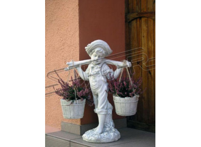 Figur Weiß Blumenkübel Pflanz Kübel Dekoration Figur Blumentöpfe Garten