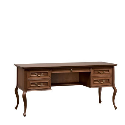Klassischer Schreibtisch mit Sessel Luxus Büro Einrichtung Holz Möbel