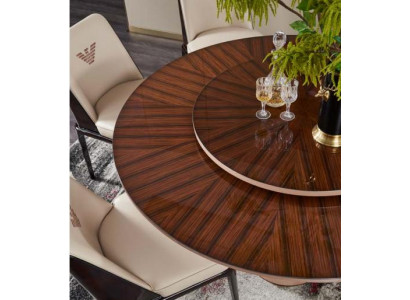 Esstisch Braun Runder Tische Design Möbel Luxus Esszimmer Tisch Küche