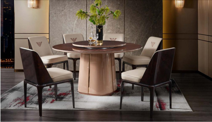 Gruppe Luxus Stuhl Garnitur Lehn Design Möbel Luxus Esszimmer Holz 4x Stühle