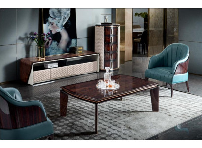 Sessel Turkis Leder Luxus Sofa Wohnzimmer Modern Design Möbel Lounge Club Neu