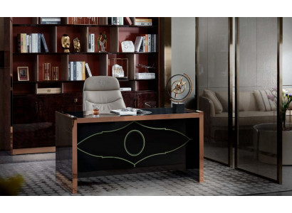 Bürotisch Holz Braun Tisch Arbeitszimmer Tische Büro Modern Design Möbel Luxus