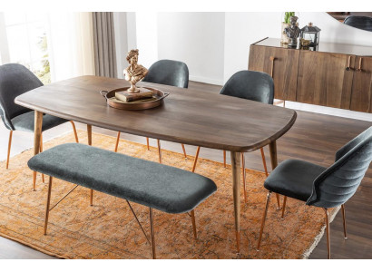 Essecke Essgruppe Esszimmer Esstisch Stühle Tisch Set 8tlg Holz Braun