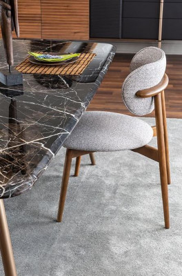 Esstisch Essgruppe Esszimmer Stühle Sideboard Set 7tlg Marmor Schwarz