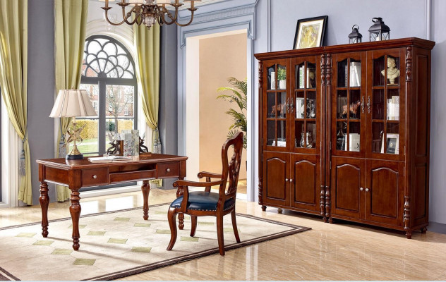 Büro Set Schreibtisch Arbeitszimmer 4tlg. Stuhl 2x Bücherregal Büro Einrichtung