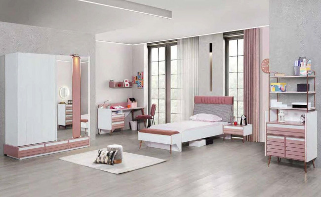 Kinderzimmer Jugendzimmer Schrank Kinderschrank Kleiderschrank Zweifarbig 