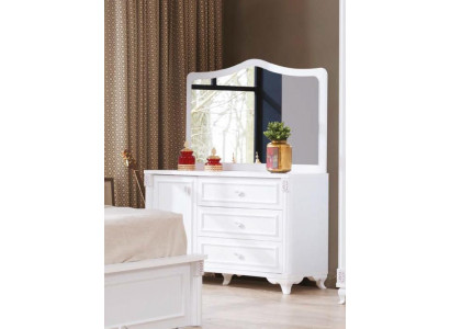 Konsolen Tisch Kommode mit Spiegel Luxus Klasse Möbel Stil Modern Massivholz Neu