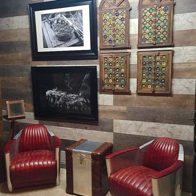 Aircraft Vintage Ledersessel Rot Echtleder Retro Sessel Design Clubsessel