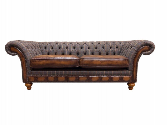 Wohnzimmer Modern Sofa 3 Sitzer Design Stil Möbel Chesterfield Sofas Grau Neu