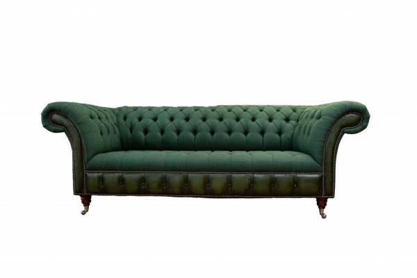 Chesterfield Sofa 3 Sitzer Couch Polster Stoff Leder Couchen Textil Neu