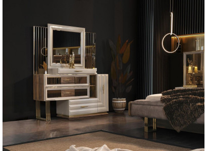 Schminktisch Frisiertisch Schminkkonsole Konsolentisch Beige Mädchen