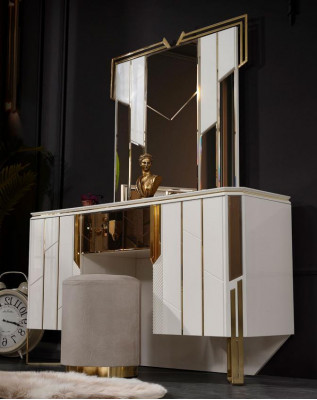 Weiß Schminktisch Spiegel Frisiertisch Schminkkonsole Konsolentisch