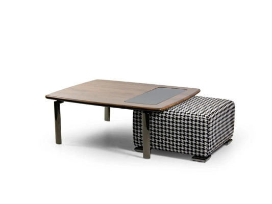 Design Komplett Modern Couchtisch mit Hocker Einrichtung Wohnzimmer
