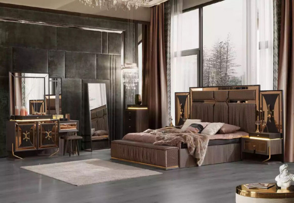Luxuriöse Gold Schminktisch Konsoletisch Frisiertisch Holz Konsole Neu