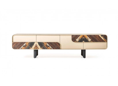 TV Ständer RTV Lowboard Sideboard Holz Beige Wohnzimmer Wohnwand Möbel
