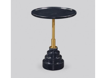 Modern Schwarz Couchtisch Luxus Marmor Tisch Beistell Tische Wohnzimmer Rund