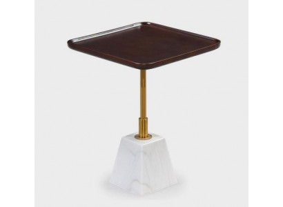 Weiß-Brauner Metalltisch Designer Beistelltische Luxus Couchtische Neu